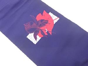 葉模様名古屋帯